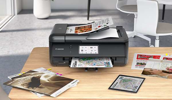 PIXMA TR8620 printer on a table
