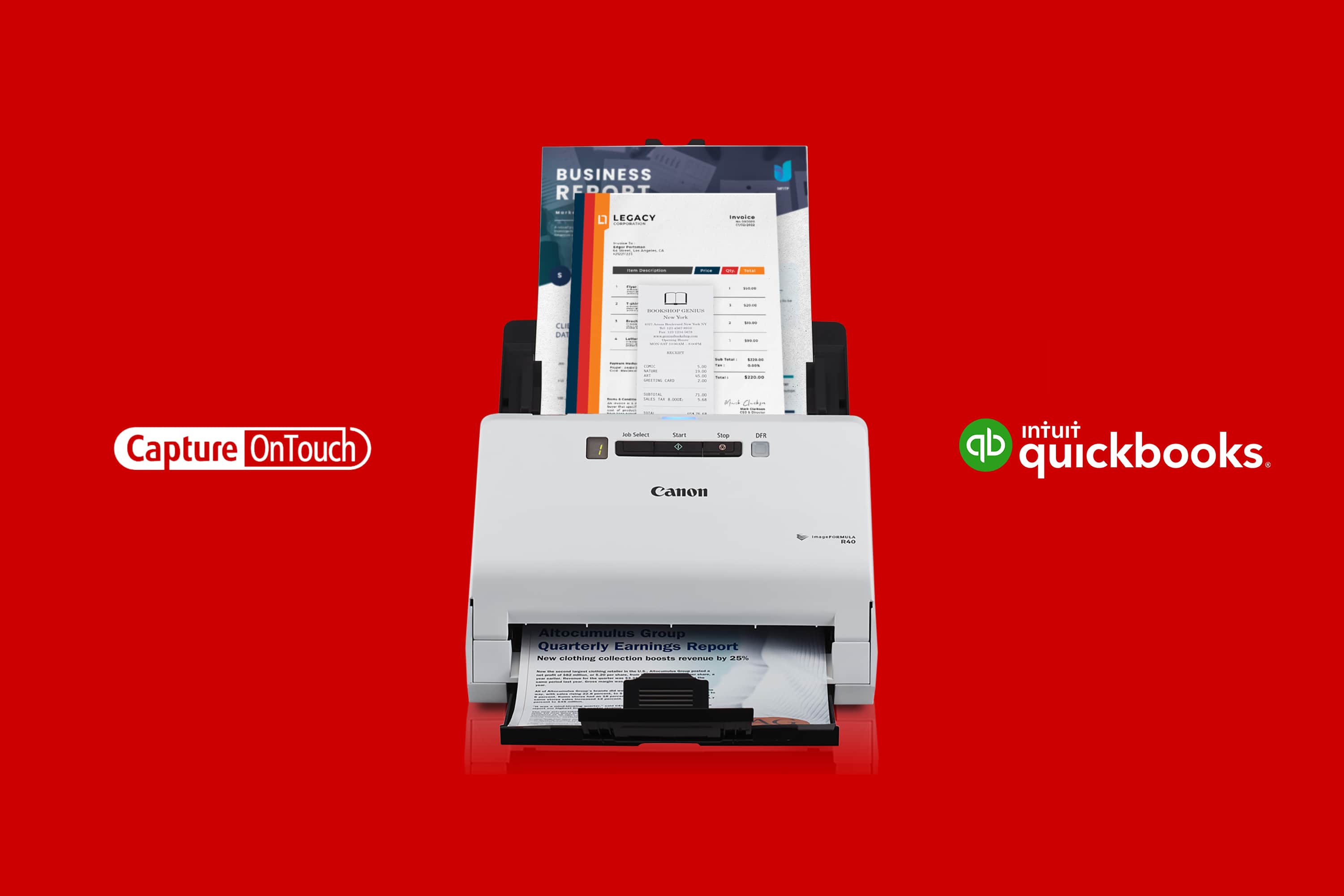 Shop Canon Business CaptureOnTouch Scan to QuickBooks Online Plugin Pr